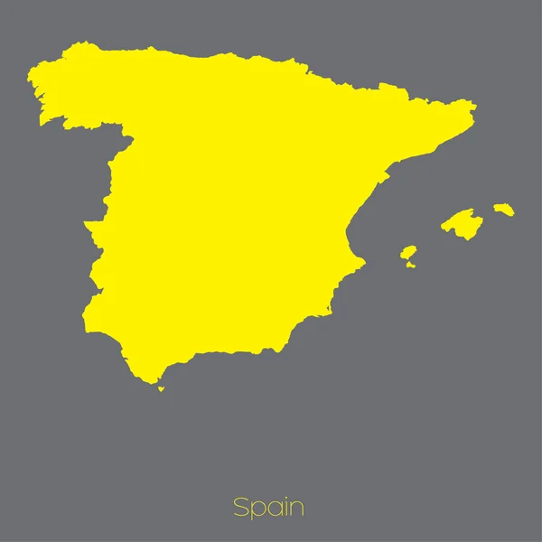 Mappa del paese di Spagna — Vettoriale Stock