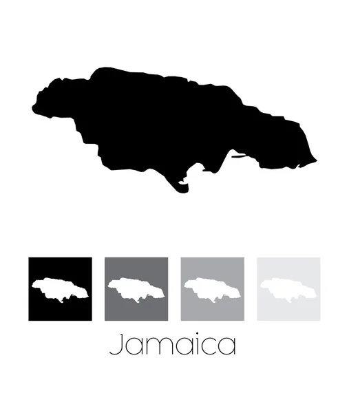 Mappa del paese di Giamaica — Vettoriale Stock