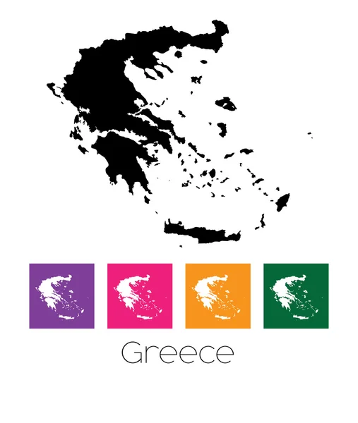 Χάρτης της χώρας της Ελλάδας — Διανυσματικό Αρχείο