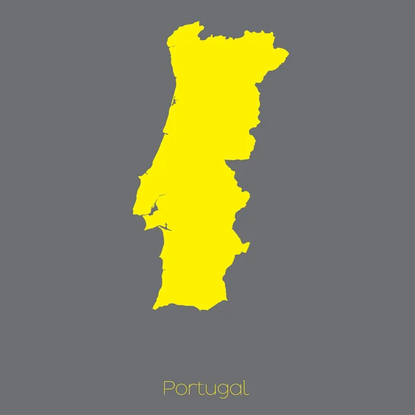 ポルトガルの国の地図 — ストックベクタ