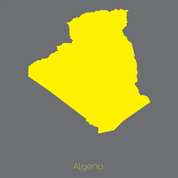 Ülke Cezayir Haritası — Stok Vektör