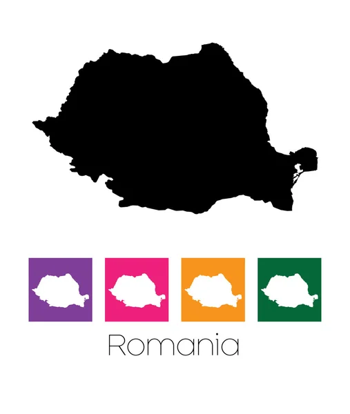 Map of the country of Romania — Stock Vector