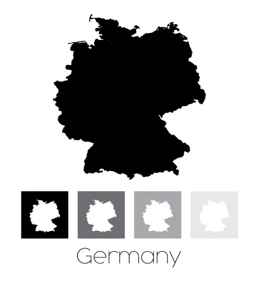 Karte des Landes Deutschland — Stockvektor