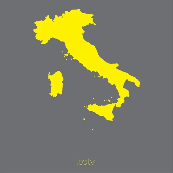 Karta över landet i Italien — Stock vektor