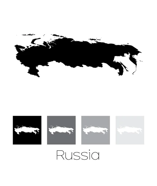 Mapa del país de Rusia — Archivo Imágenes Vectoriales