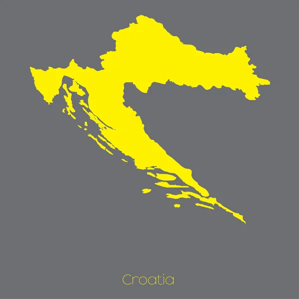 Mapa do país de Croácia — Vetor de Stock