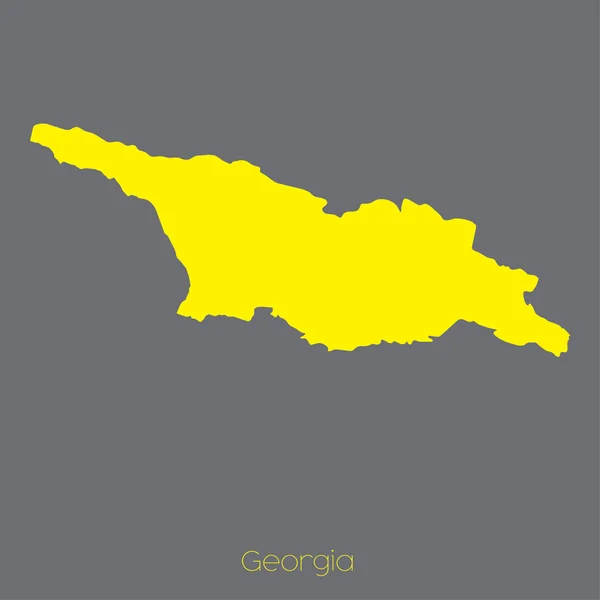 Carte du pays de géorgie — Image vectorielle