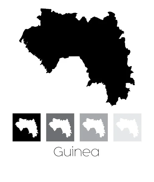 Map of the country of Guinea — Stock Vector