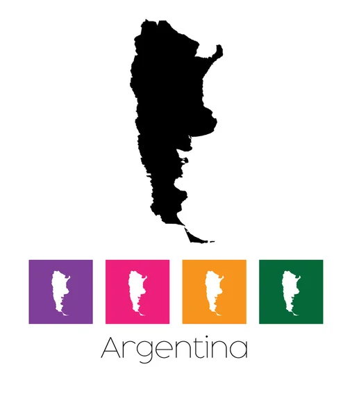 Карта країні Аргентина — стоковий вектор