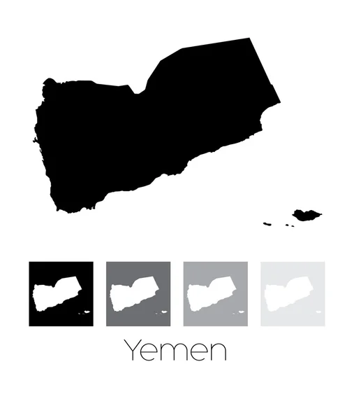 Mapa do país do Iêmen — Vetor de Stock