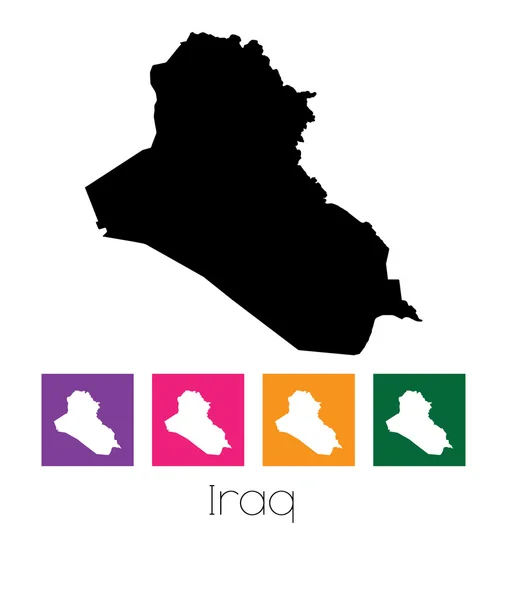 Карта страны Ирак — стоковый вектор