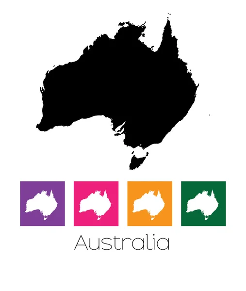 Map of the country of Australia — Stock Vector