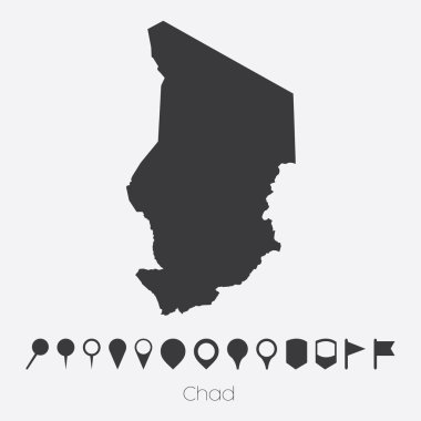 Çad'ın ülkenin işaretçiler ile göster