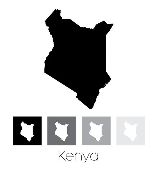 Térképen az ország Kenya — Stock Vector