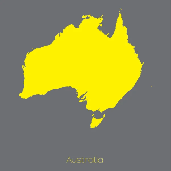 Carte du pays d'Australie — Image vectorielle