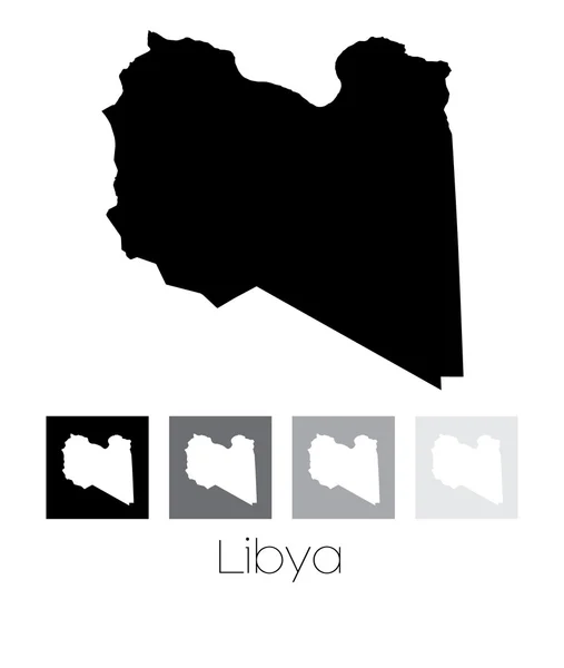 Карта страны Ливия — стоковый вектор