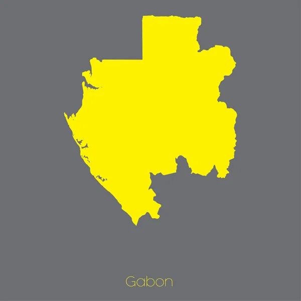 Mapa do país de Gabão — Vetor de Stock