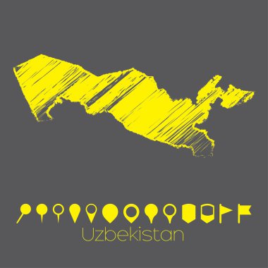 Özbekistan'ın ülke Haritası