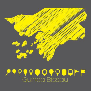 Gine Bissau ülke Haritası