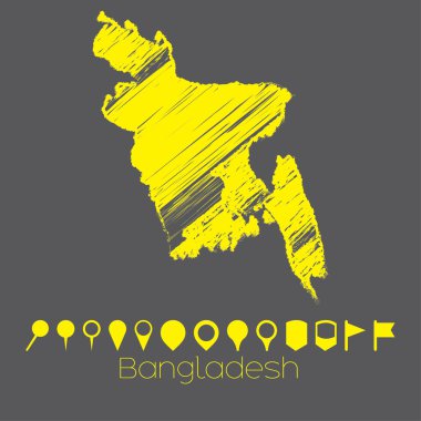 Bangladeş ülke Haritası
