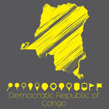 Demokratik Kongo Cumhuriyeti ülke Haritası