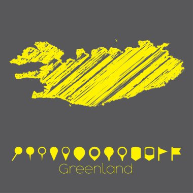 Grönland ülke Haritası