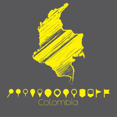 Ülke Kolombiya Haritası