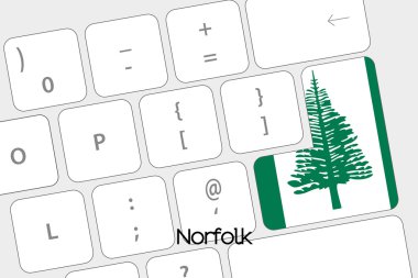 Norfolk bayrak olmak Enter tuşu ile klavye