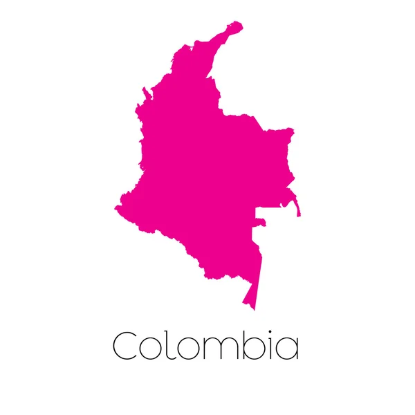 哥伦比亚国家的地图 — 图库矢量图片