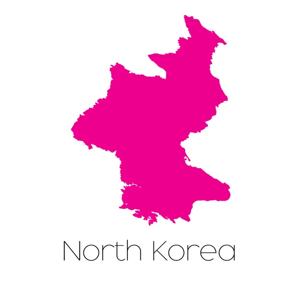 朝鲜国家的地图 — 图库矢量图片