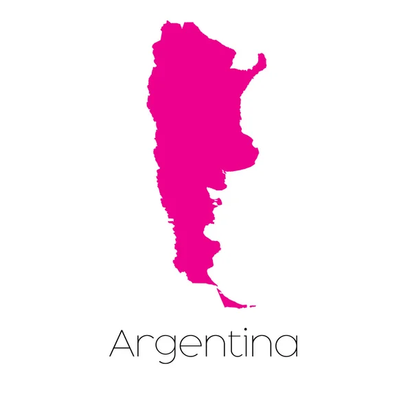 Mapa del país de Argentina — Archivo Imágenes Vectoriales