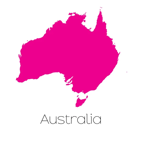 Карта страны Австралия — стоковый вектор