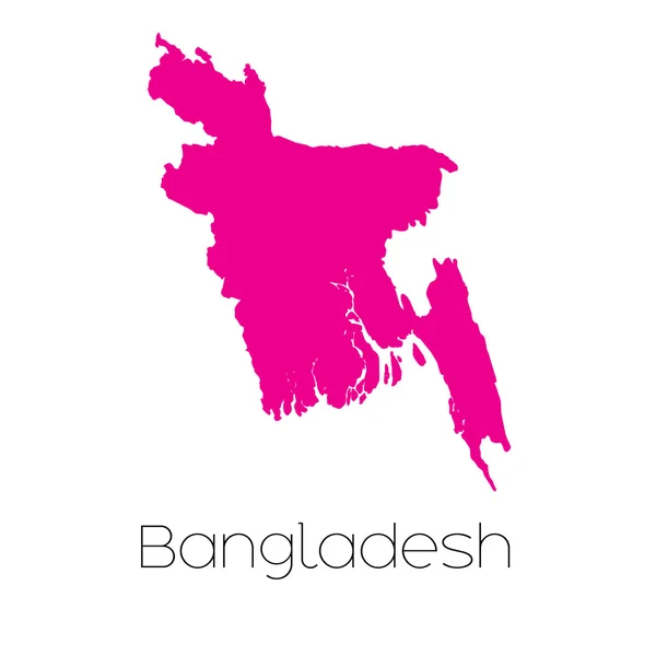 Mapa do país de Bangladesh —  Vetores de Stock