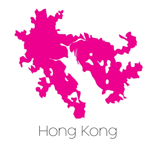 Hong Kong의 국가의 지도 — 스톡 벡터