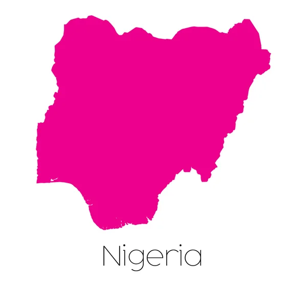 Karte des Landes von Nigeria — Stockvektor