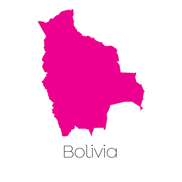 Kaart van het land van Bolivia — Stockvector
