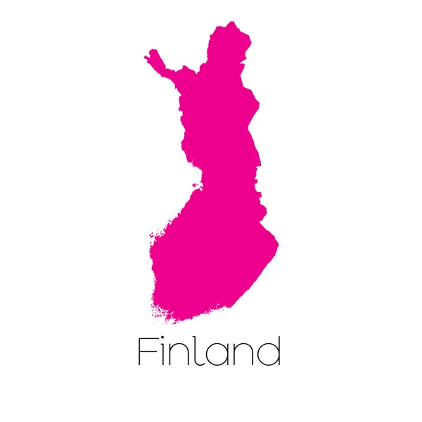 Mapa Finska — Stockový vektor