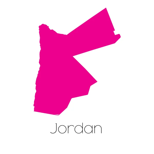 Mapa do país de Jordânia — Vetor de Stock