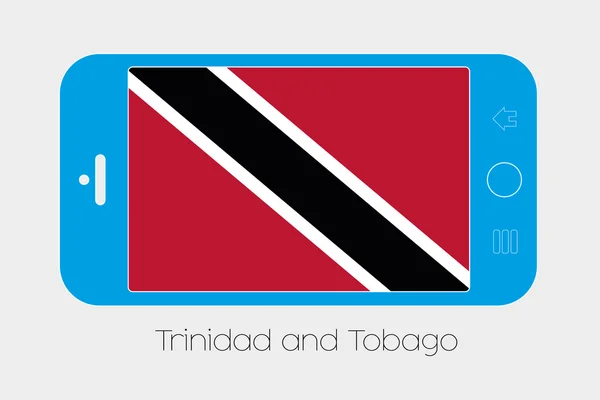 Telefon komórkowy z flaga Trynidadu i Tobago — Wektor stockowy