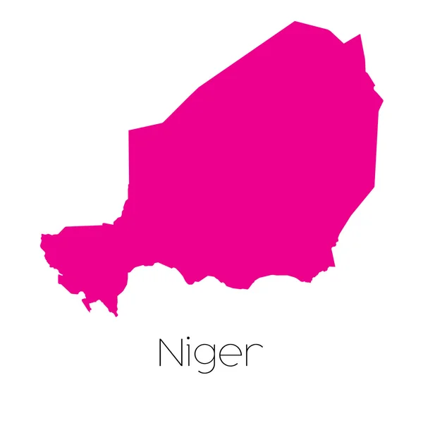 Karte des Landes von niger — Stockvektor