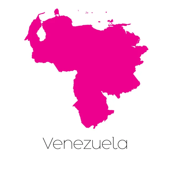 Mapa kraju, Wenezueli — Wektor stockowy