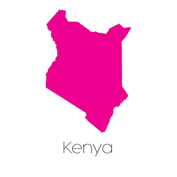 Карта країні Кенія — стоковий вектор