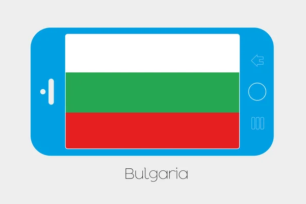 Mobile Phone with the Flag of Bulgaria — Stock Vector