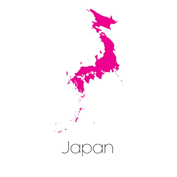 Χάρτη της χώρας της Ιαπωνίας — Διανυσματικό Αρχείο