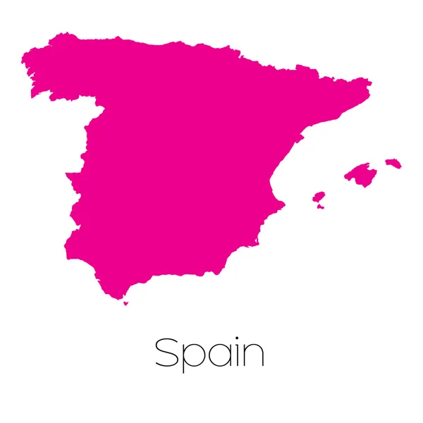 Mapa del país de España — Archivo Imágenes Vectoriales