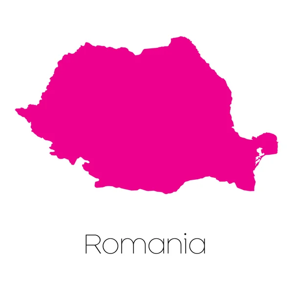 Map of the country of Romania — Stock Vector