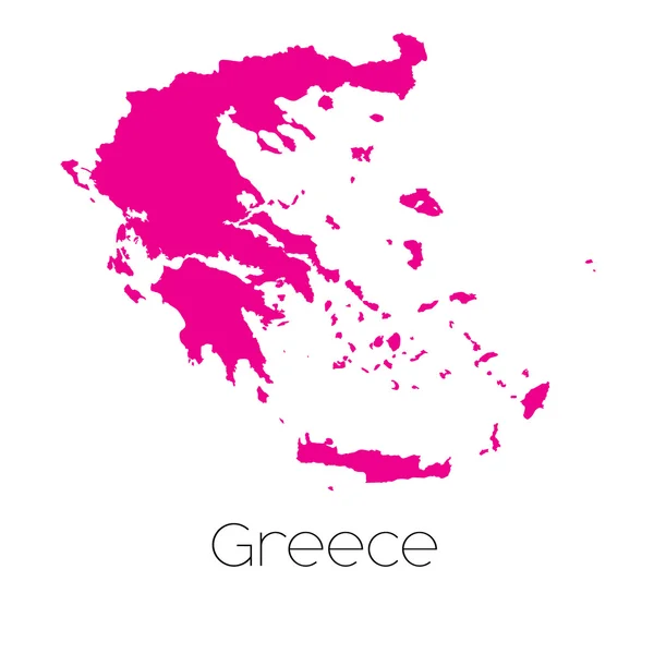 Carte du pays de la Grèce — Image vectorielle