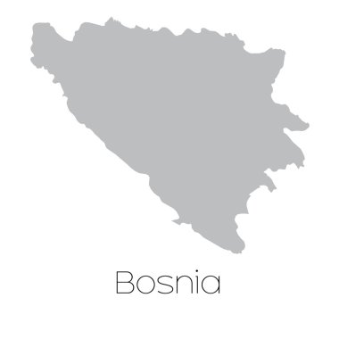 Bosna ülkenin Haritası