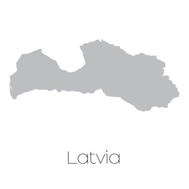 Letonya 'nın haritası