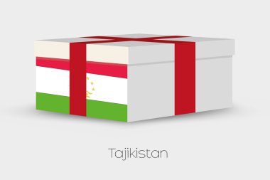 Tacikistan bayrağı hediye kutusu